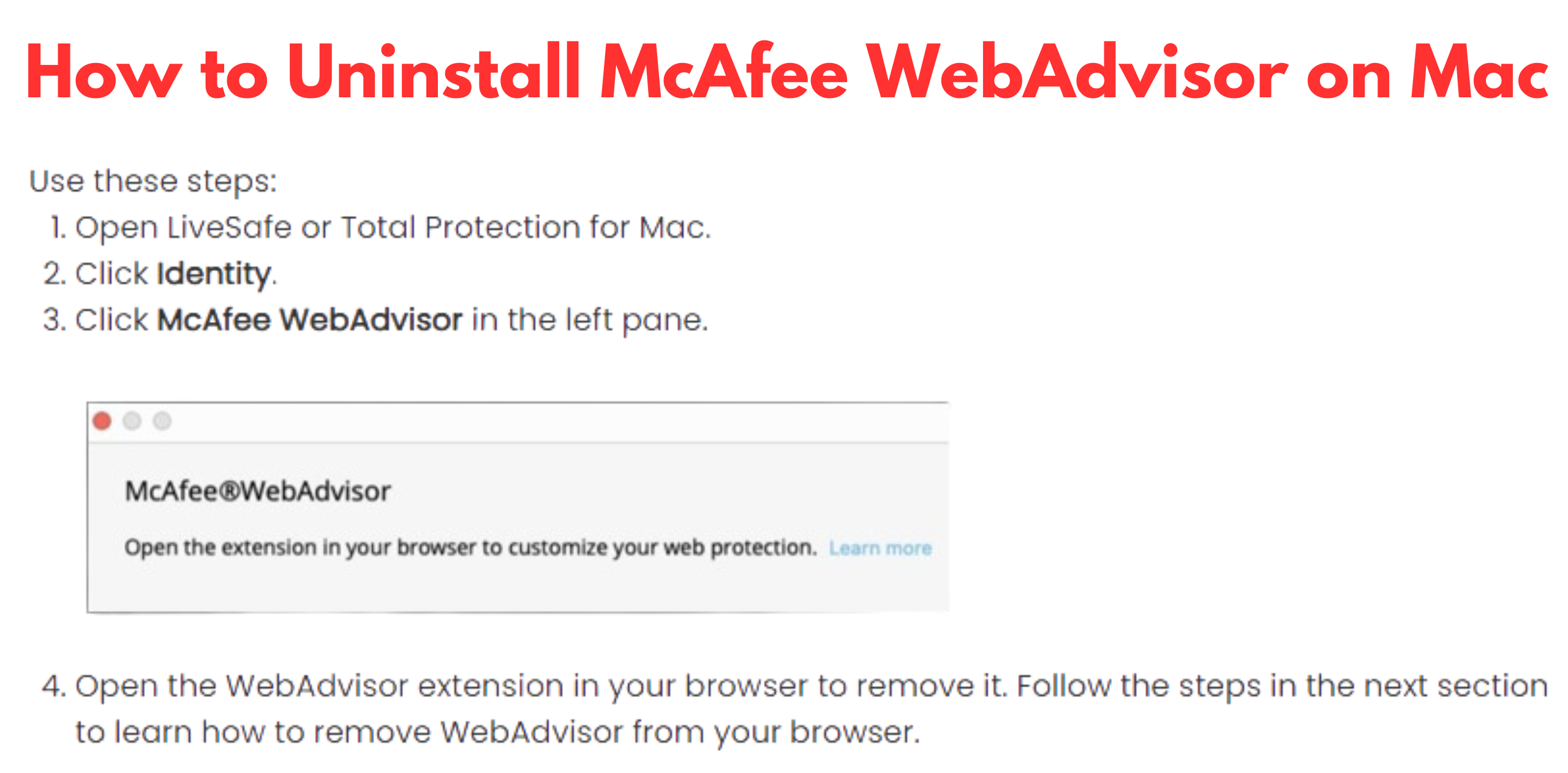 How to Uninstall McAfee WebAdvisor on Mac